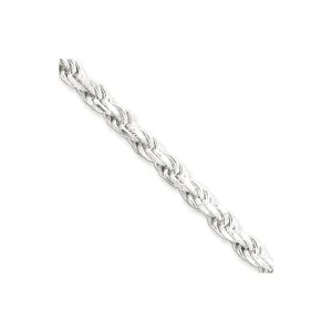 Silver Polished D.C 4.25-mm Solid Rope Chain