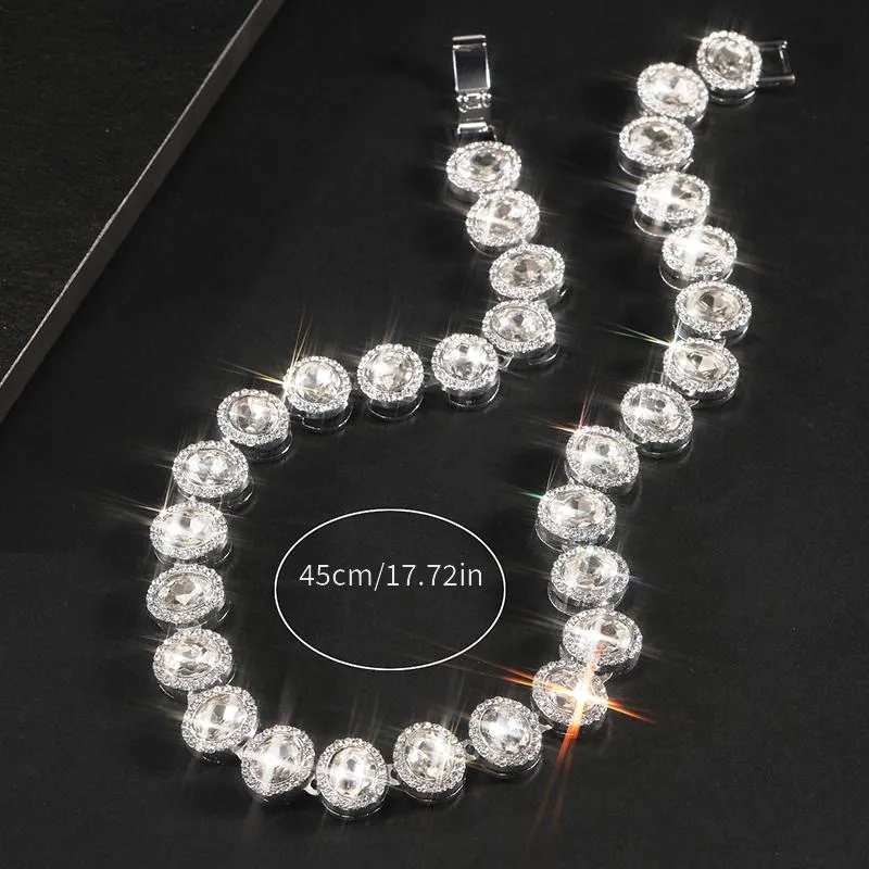Silver Round Necklace Pendant Womens Jewelry Simple Elegant Design