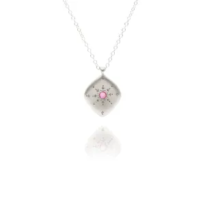 Silver Stargaze Pink Sapphire Pendant