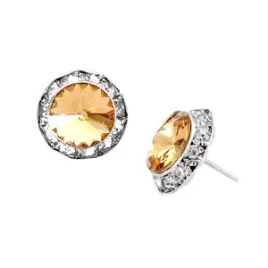 SILVER-TOPAZ EARRINGS  #40005E_TOPAZ (OH1/R-OH18)