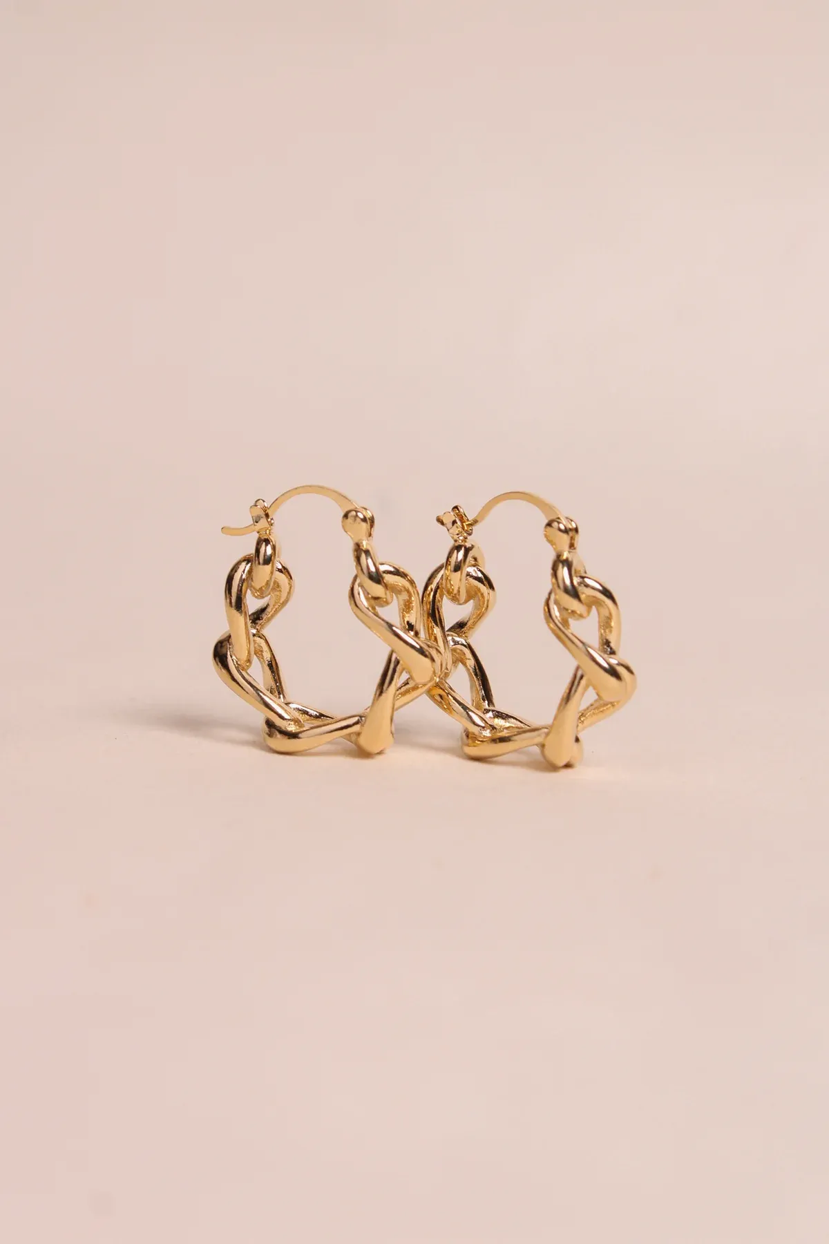 Simone hoop gold earrings