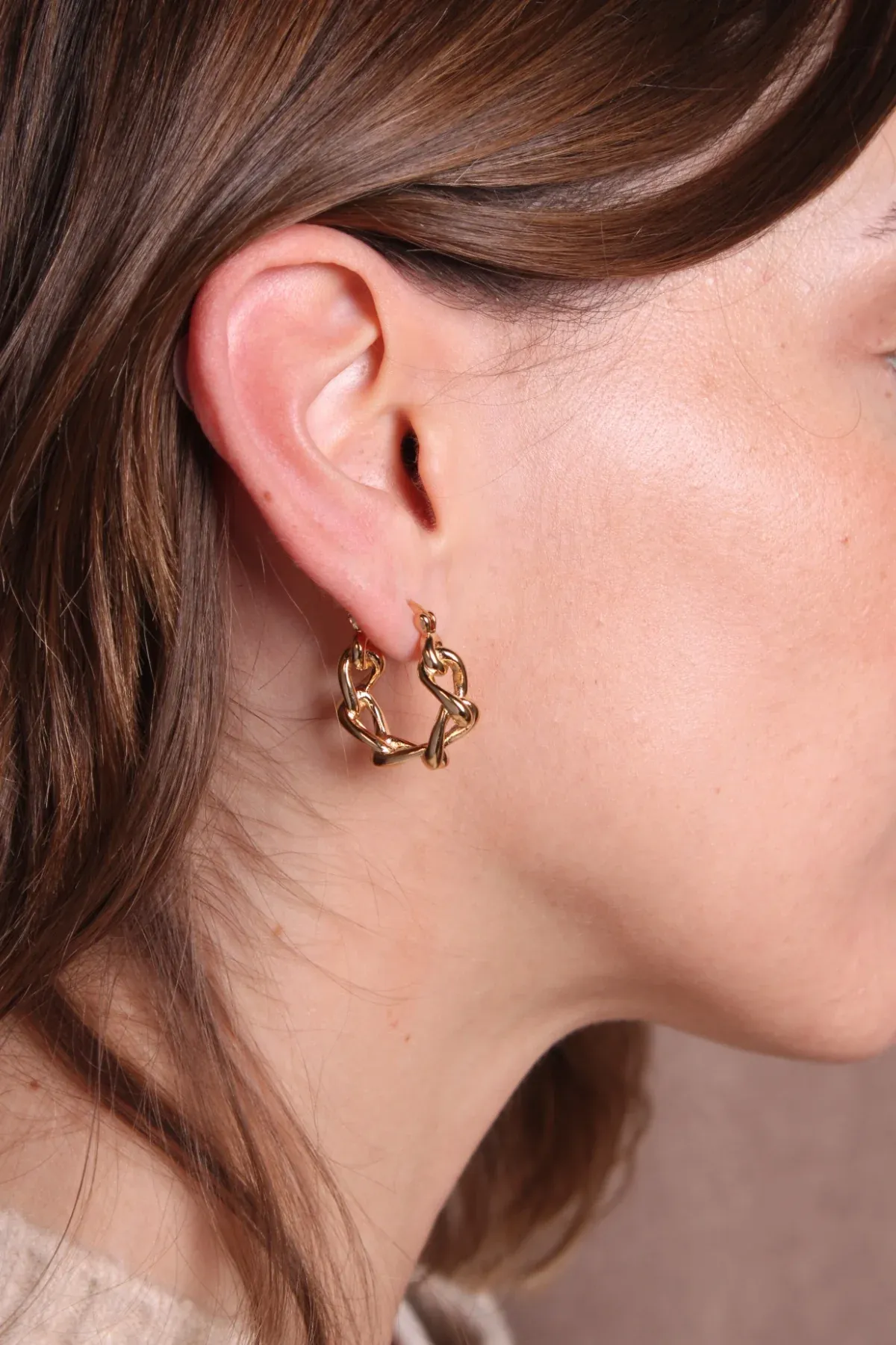 Simone hoop gold earrings