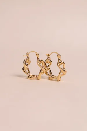 Simone hoop gold earrings
