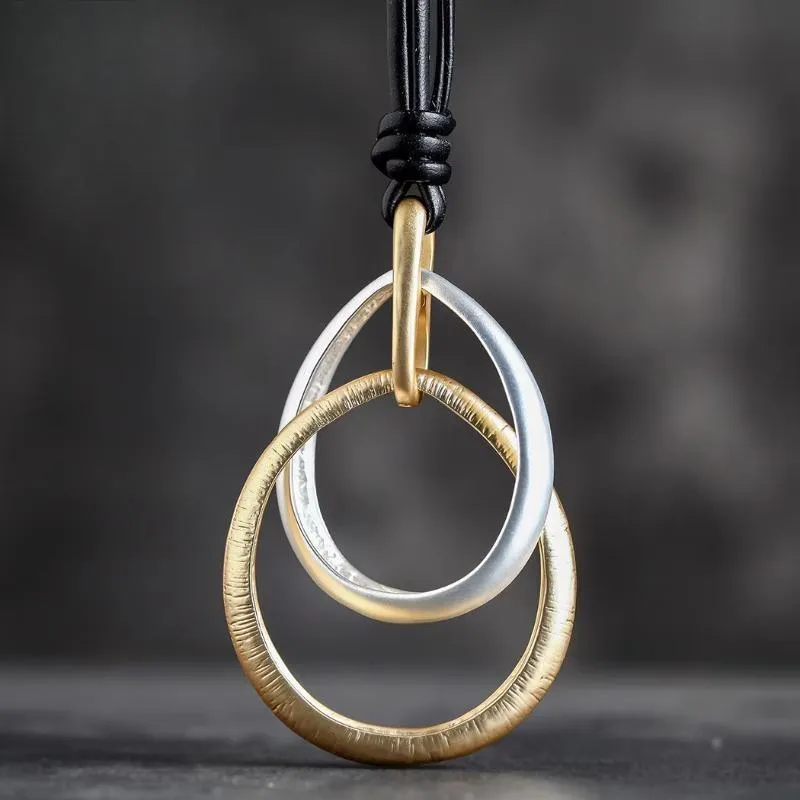 Simple Circles Neck Chokers Necklace Handmade Korean Fashion Jewelry For Women