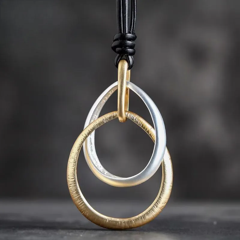 Simple Circles Neck Chokers Necklace Handmade Korean Fashion Jewelry For Women