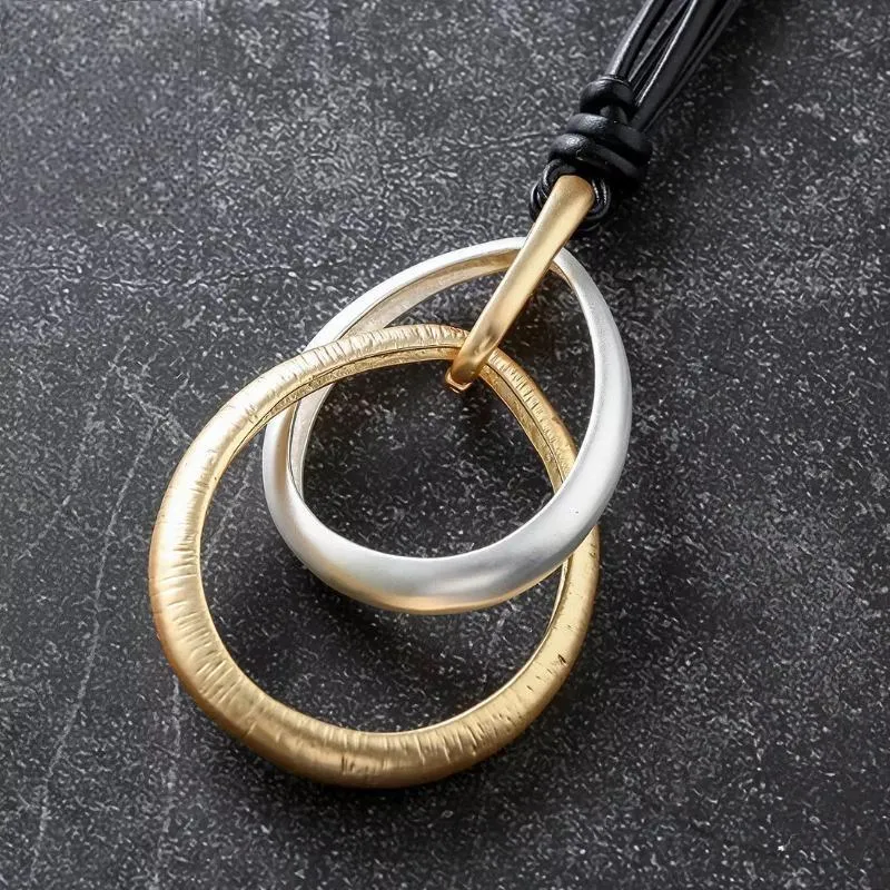 Simple Circles Neck Chokers Necklace Handmade Korean Fashion Jewelry For Women