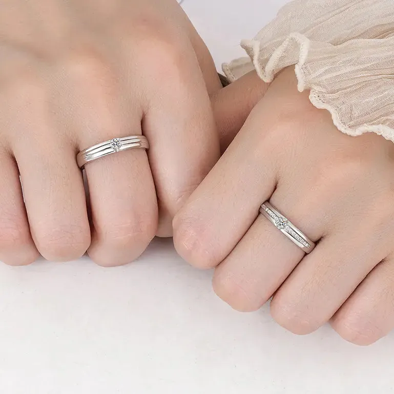 Simple Couple Rings for Men and Women