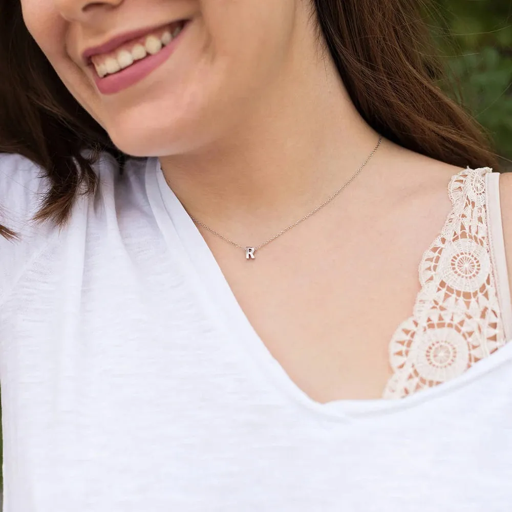 Simple Elegant A-Z Alphabet Pendant Jewellery Necklace