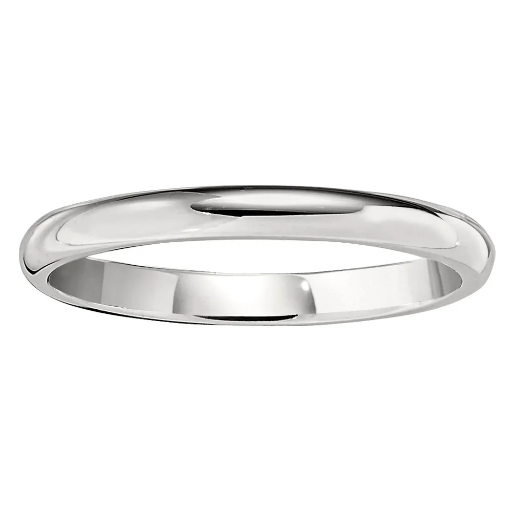 Simple Gold Band - 2MM Low Domed