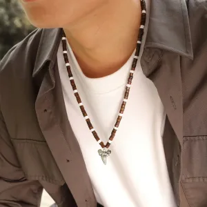 Simple Shark Teeth Pendant Necklace for Men Boys