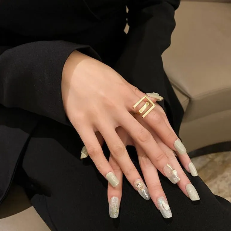Simple Style Commute Solid Color Stainless Steel Plating Gold Plated Rings