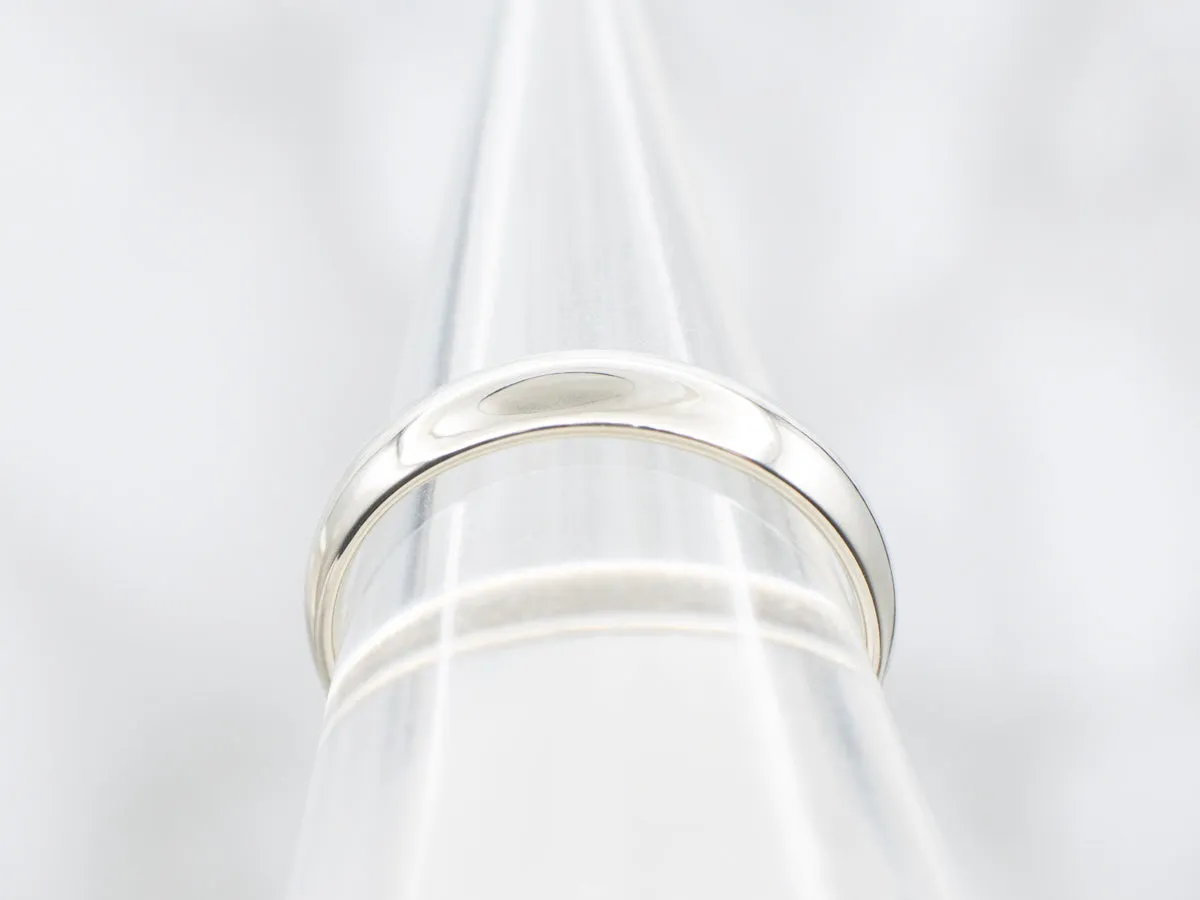 Simple White Gold Wedding Band