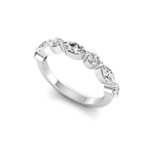 Single Prong Half Eternity Band
