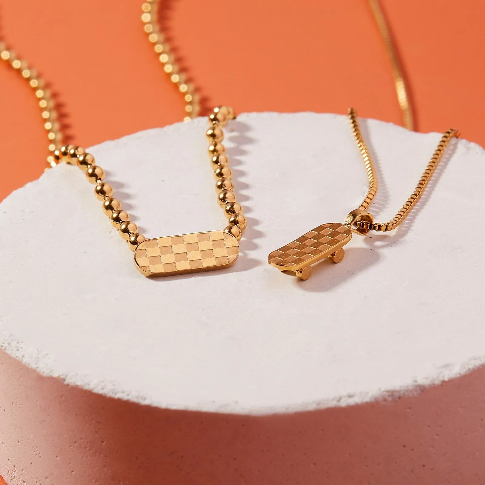 Skateboard Necklace