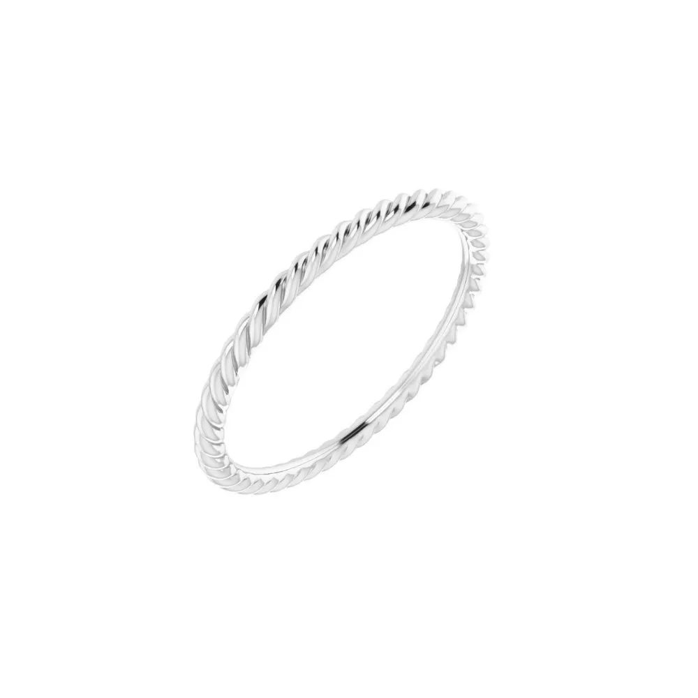Skinny Stackable Rope Ring