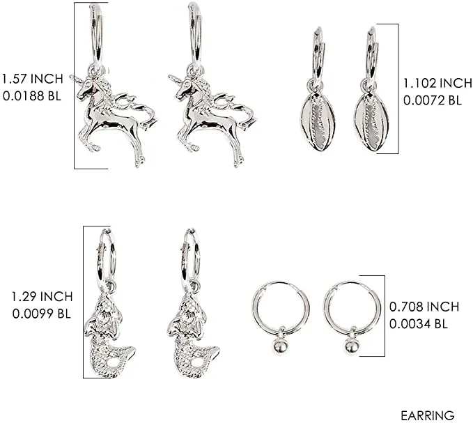 SL-079 Women's Hoop Earrings 4 Pairs x 14 Boxes - NEW - SMALL LOT