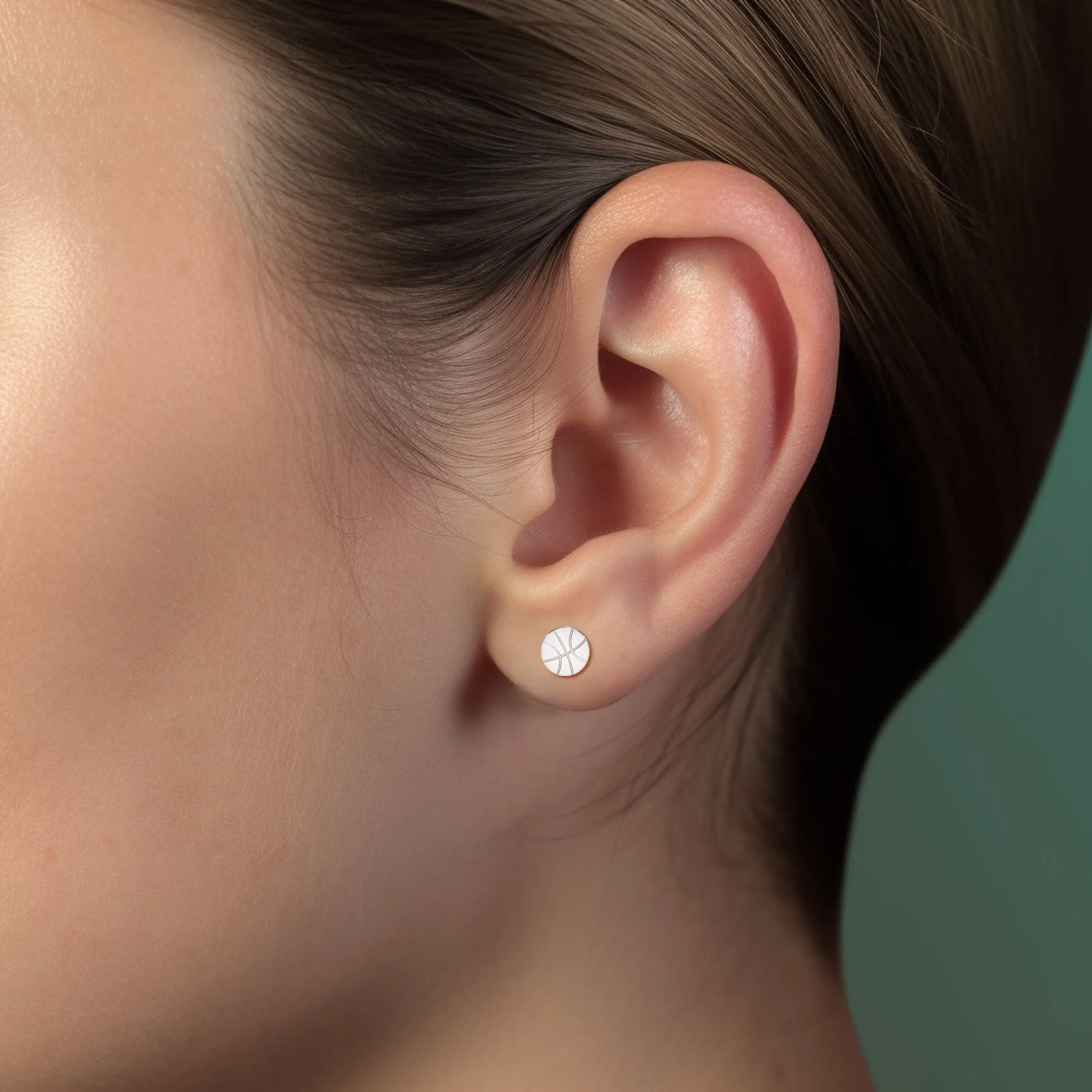 Small Basketball Earrings