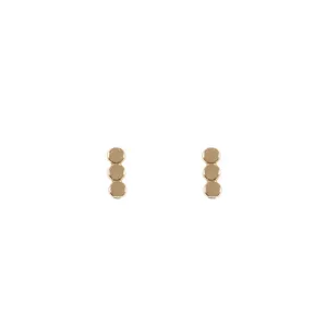 Small Coin Stud Earrings in Gold