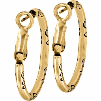 Small Earring Charm Hoops J19521