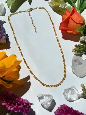 Small Figaro 14k Gold Chain Necklace