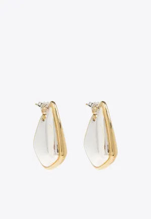 Small Fin Bi-Color Earrings