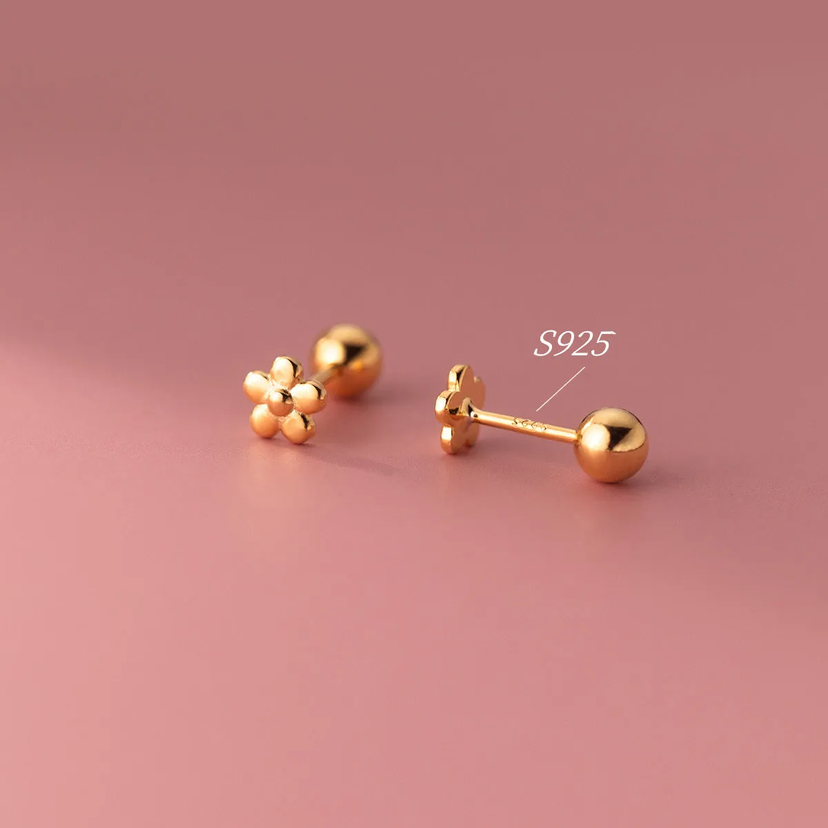 Small flower Screw back Studs Earrings - ESB020