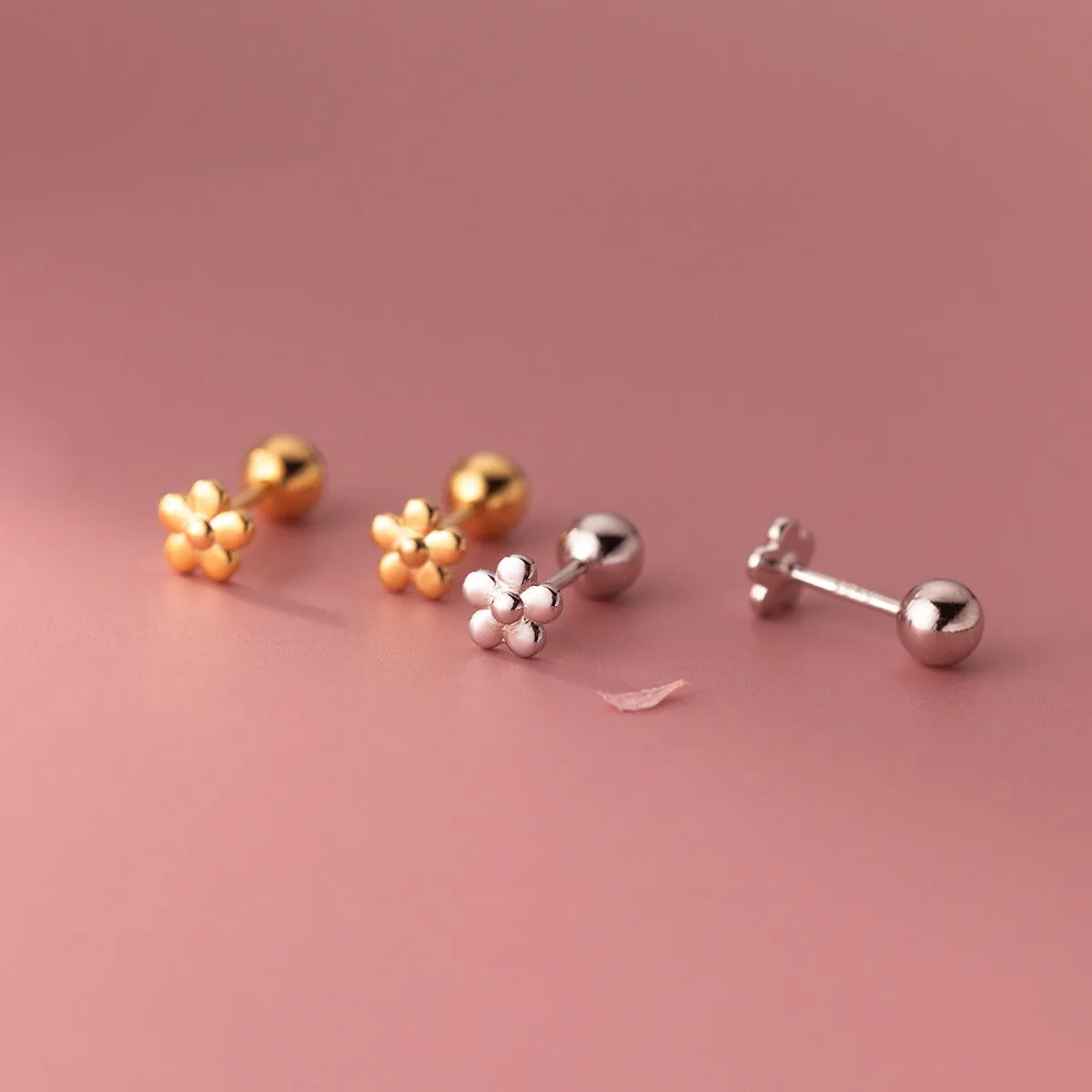 Small flower Screw back Studs Earrings - ESB020
