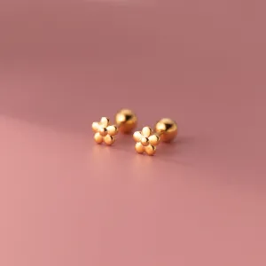 Small flower Screw back Studs Earrings - ESB020