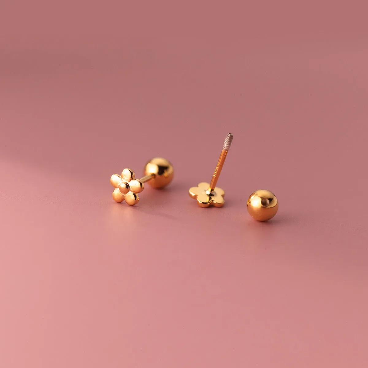 Small flower Screw back Studs Earrings - ESB020