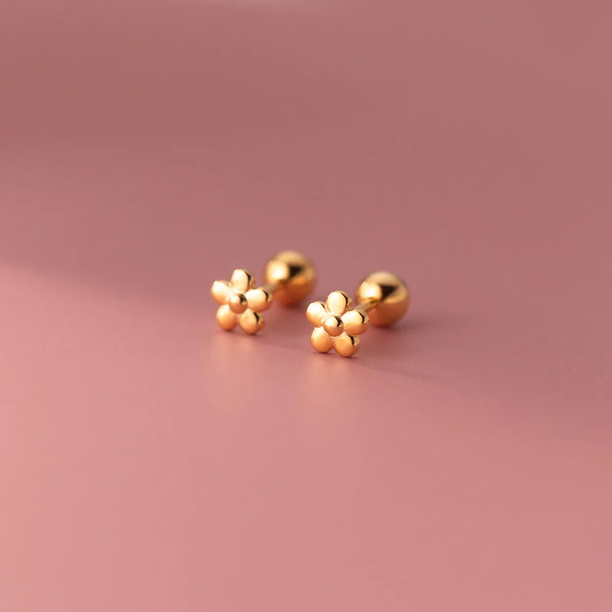 Small flower Screw back Studs Earrings - ESB020