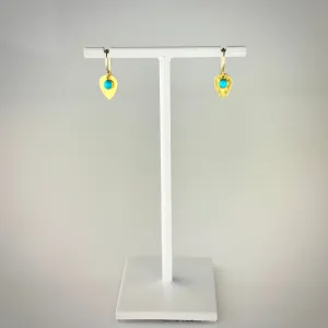 Small Hummingbird Turquoise 18K Drops