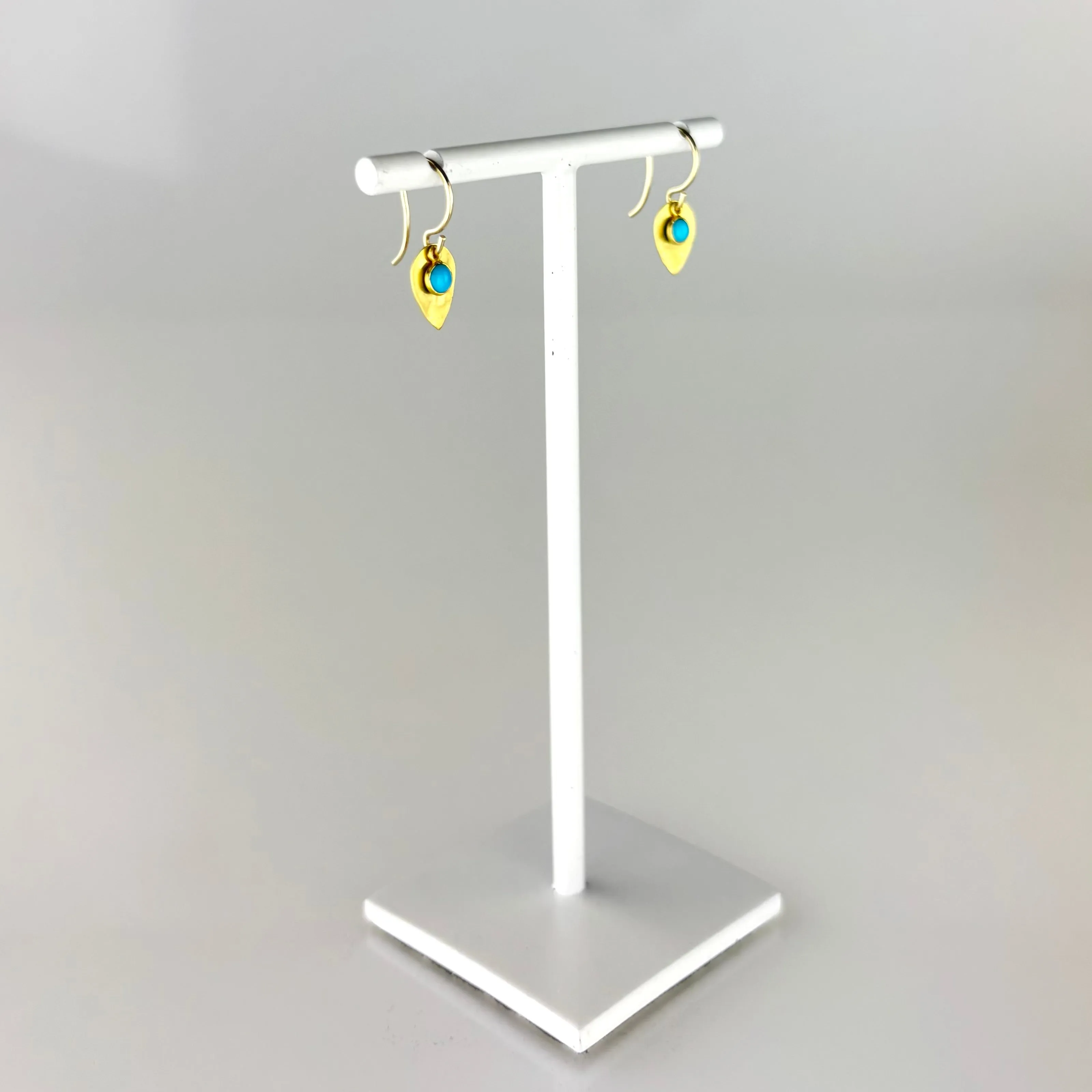 Small Hummingbird Turquoise 18K Drops