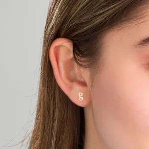 Small Letter Stud Earrings