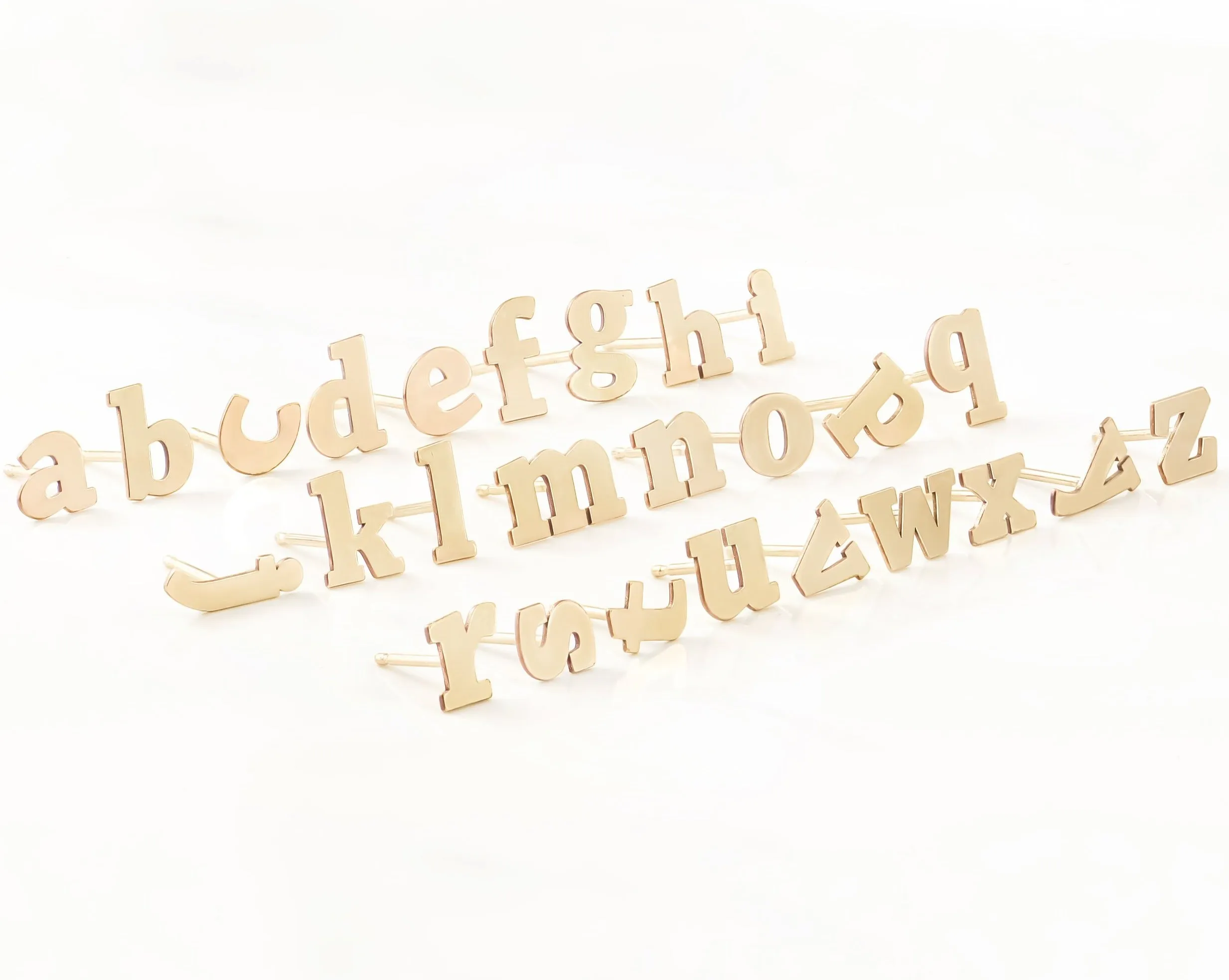 Small Letter Stud Earrings