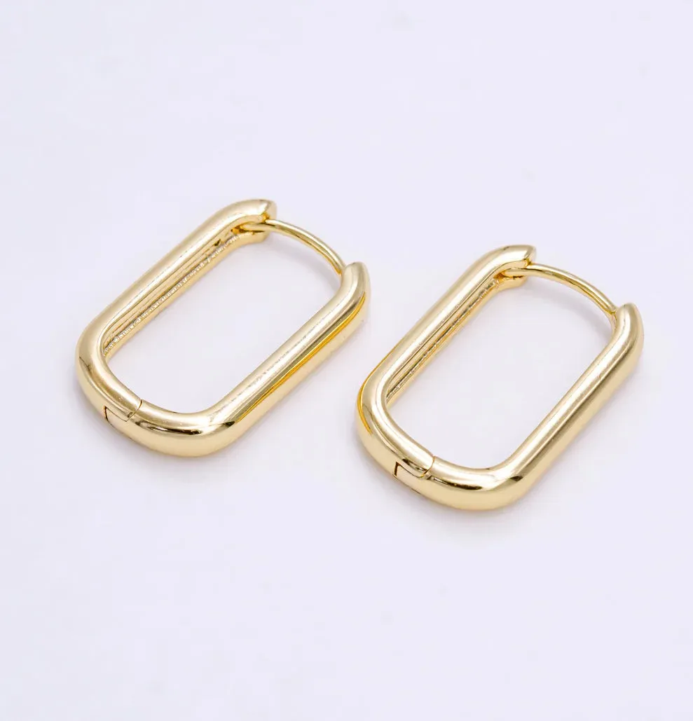 SMALL OVAL HUGGIE HOOPS
