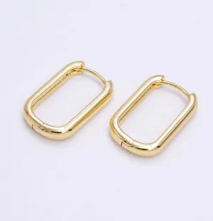 SMALL OVAL HUGGIE HOOPS