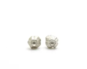 Small Silver Barnacle Stud Earrings