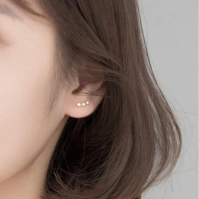 Small Stars Stud Earrings-ECZ005