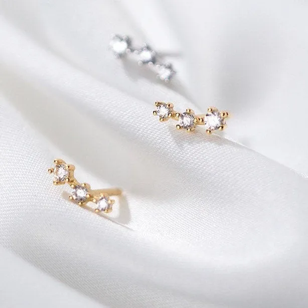 Small Stars Stud Earrings-ECZ005