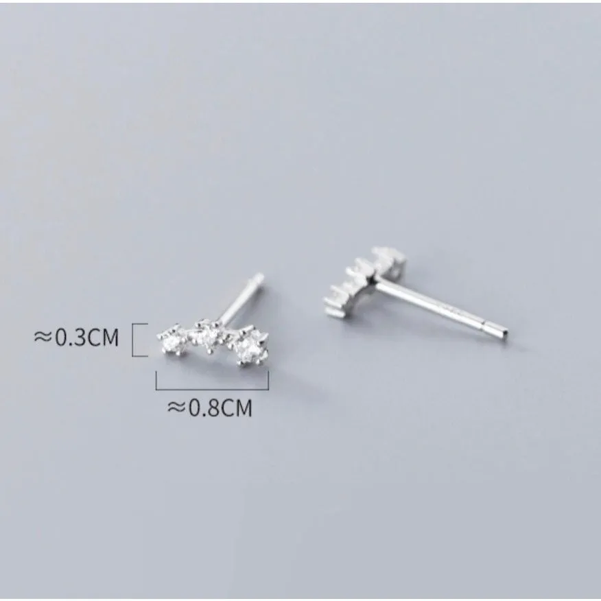 Small Stars Stud Earrings-ECZ005