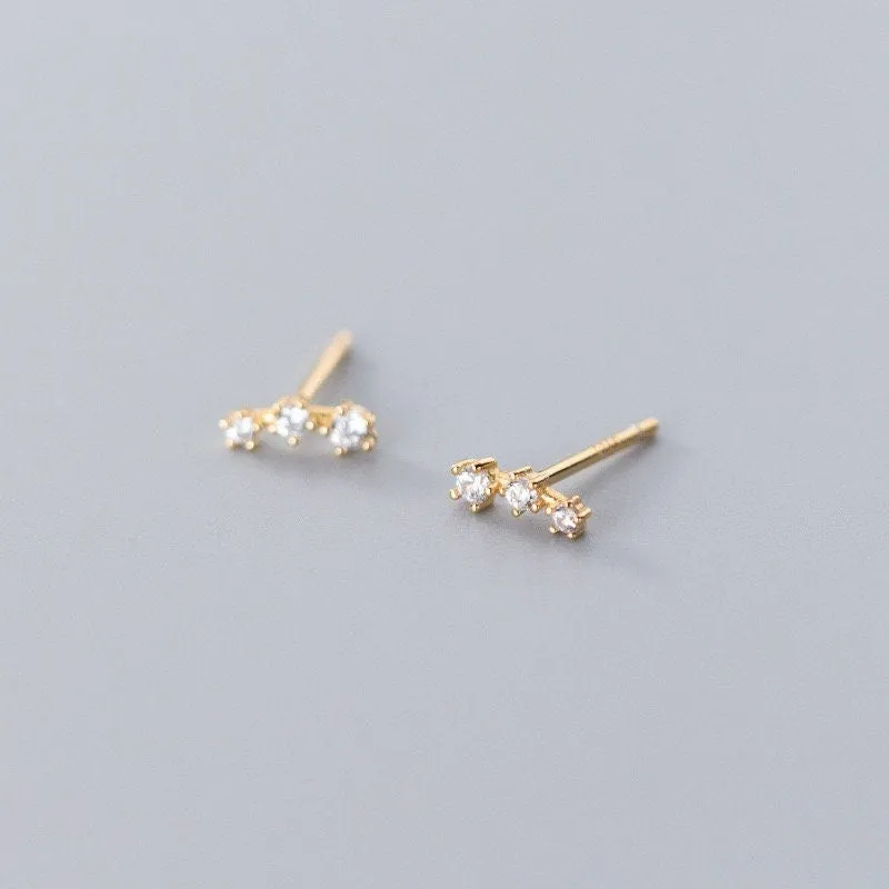 Small Stars Stud Earrings-ECZ005