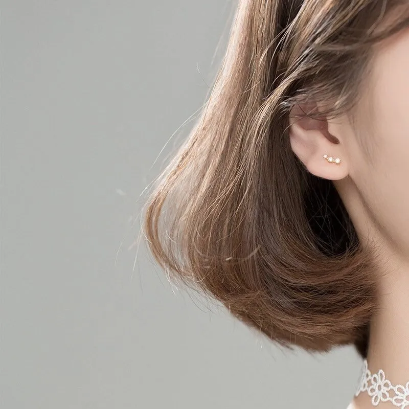 Small Stars Stud Earrings-ECZ005
