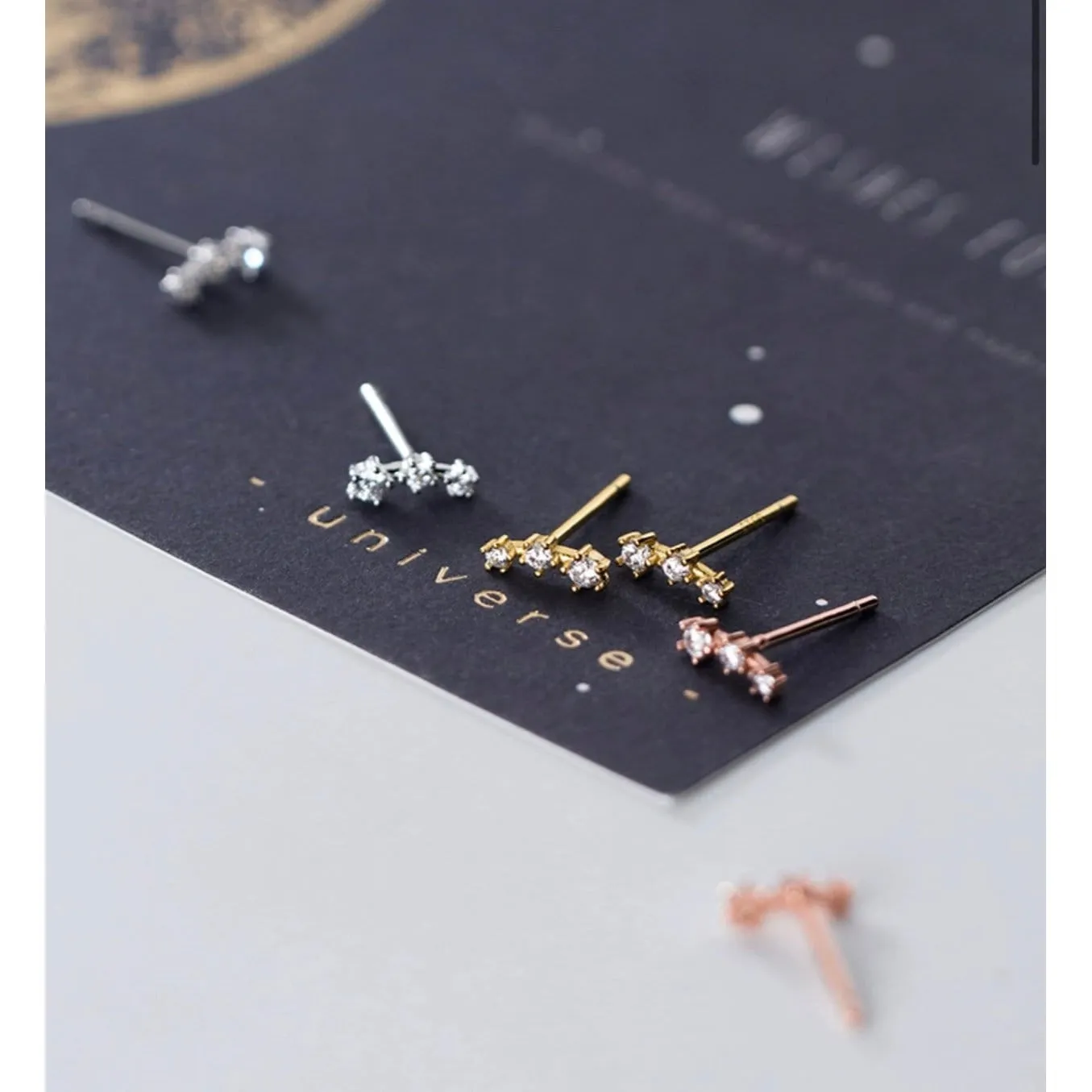 Small Stars Stud Earrings-ECZ005