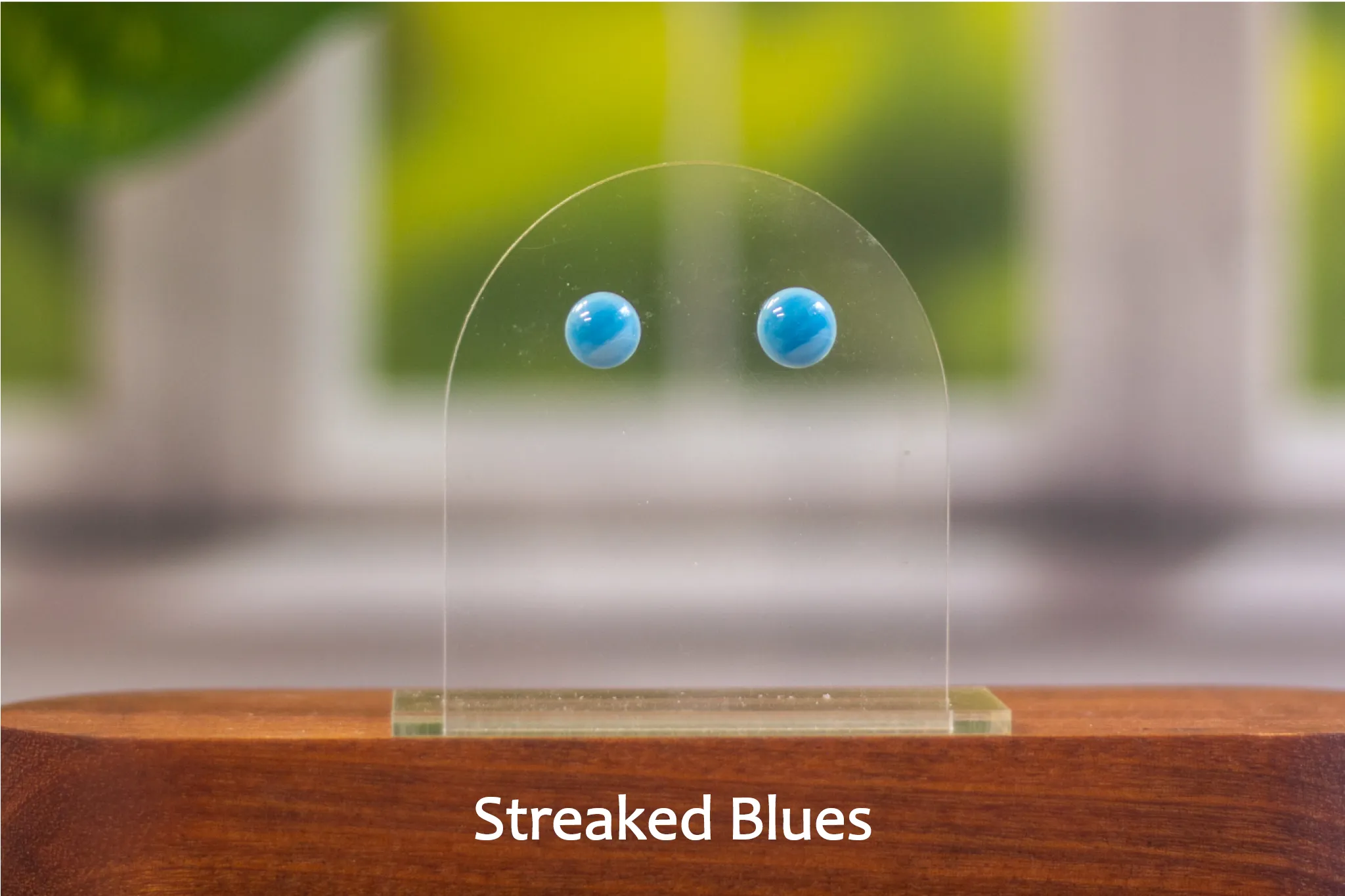 Small Stud Fused Glass Earrings