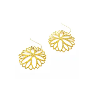 Small Zinnia Gold Earrings