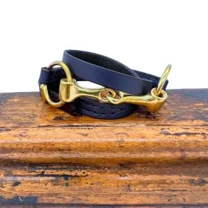 Snaffle Bit Bridle Leather Wrap Bracelet
