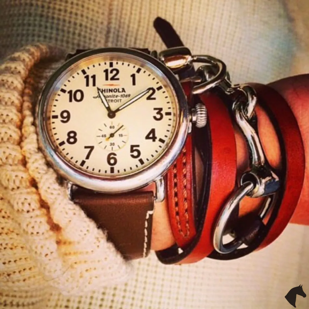 Snaffle Bit Bridle Leather Wrap Bracelet