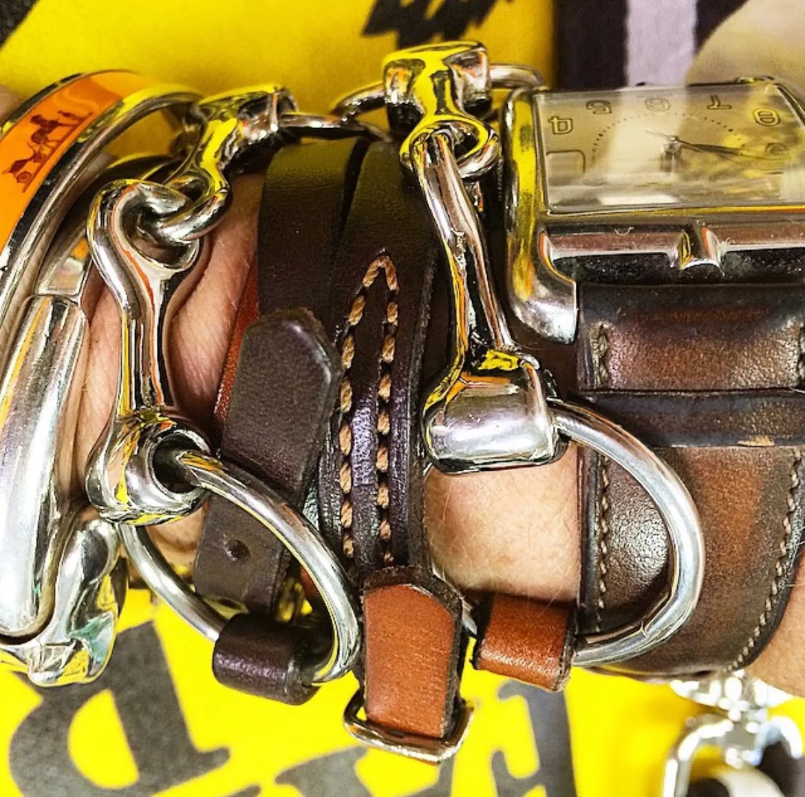 Snaffle Bit Bridle Leather Wrap Bracelet
