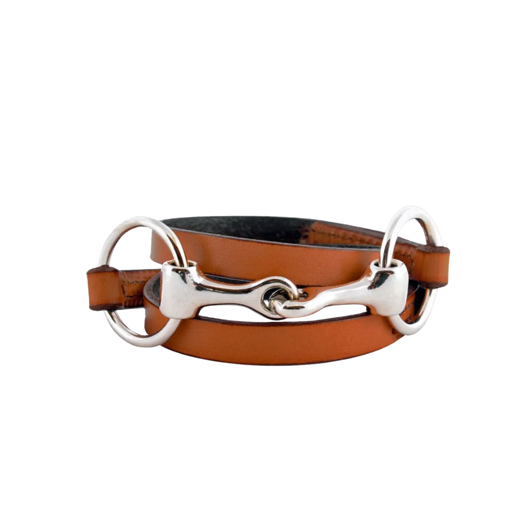 Snaffle Bit Bridle Leather Wrap Bracelet