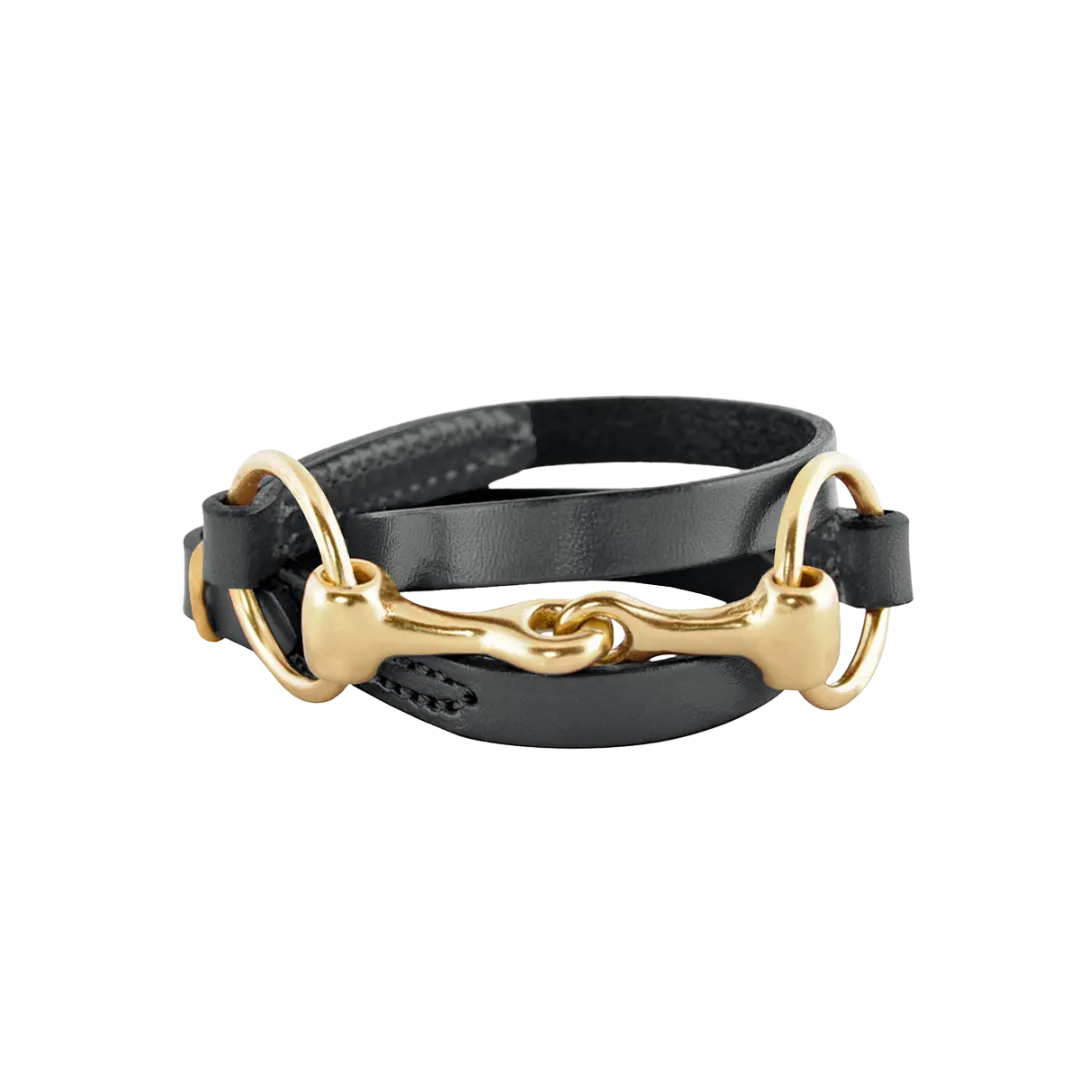 Snaffle Bit Bridle Leather Wrap Bracelet
